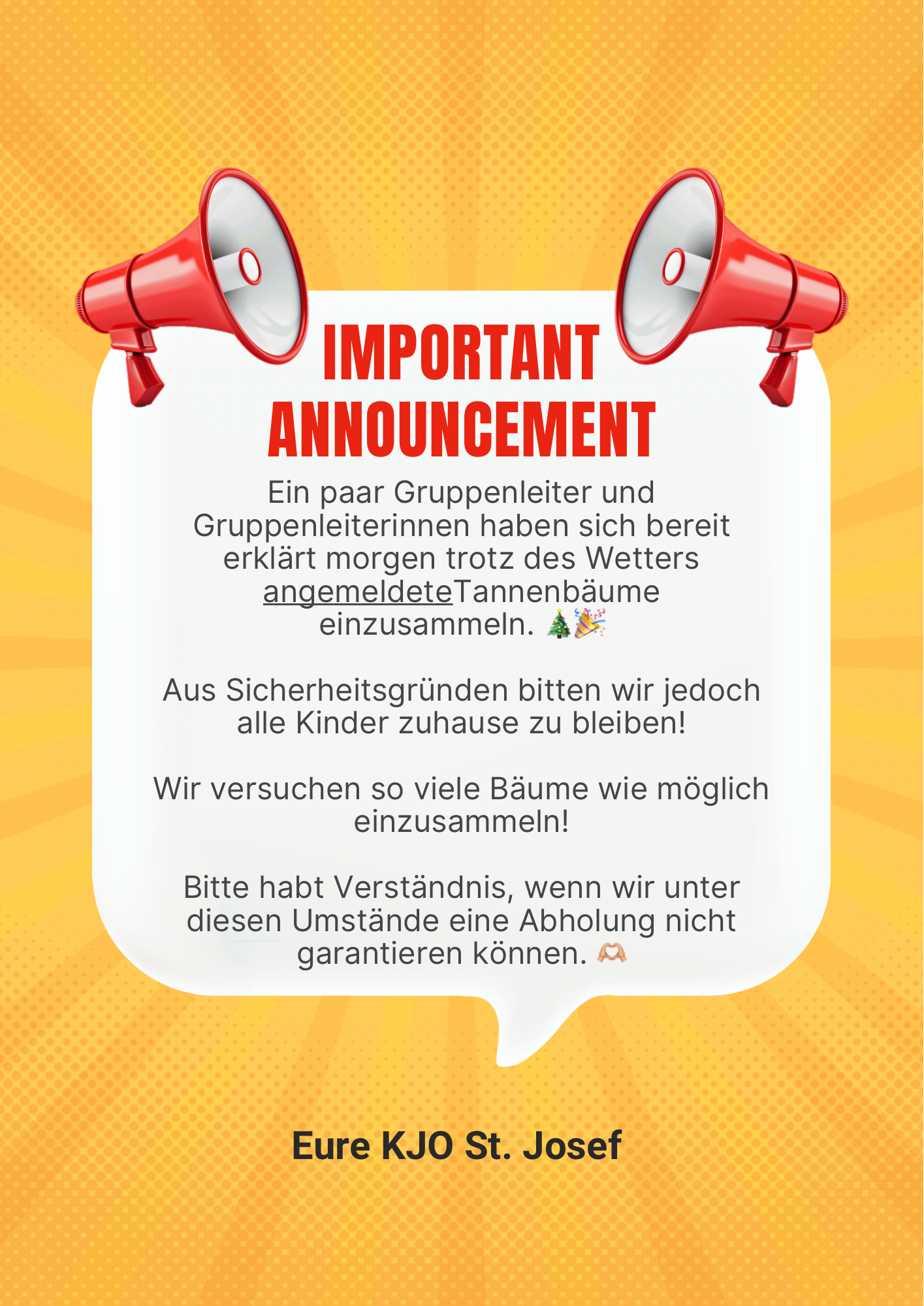 Update: Tannenbaumsammelaktion 2026